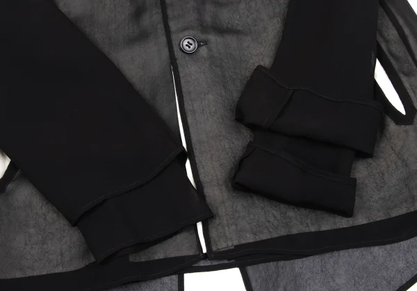 Yohji Yamamoto NOIR Sheer Layered Jacket K-162478_007