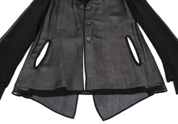 Yohji Yamamoto NOIR Sheer Layered Jacket K-162478_008