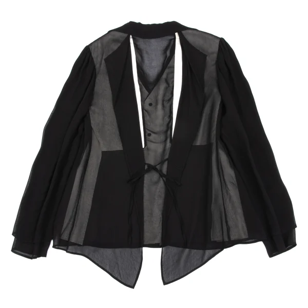 Yohji Yamamoto NOIR Sheer Layered Jacket K-162478_012