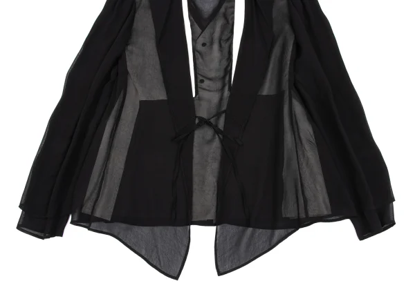 Yohji Yamamoto NOIR Sheer Layered Jacket K-162478_014