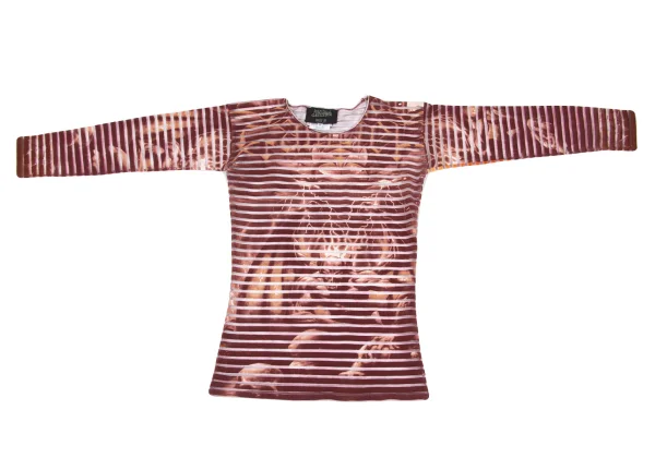 Jean Paul GAULTIER MAILLE FEMME Gargoyle Printed See-through Tops K-162482_002