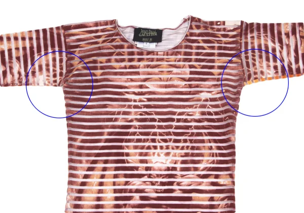 Jean Paul GAULTIER MAILLE FEMME Gargoyle Printed See-through Tops K-162482_003