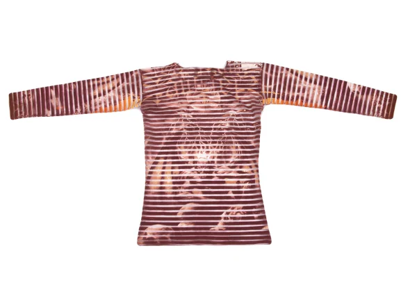 Jean Paul GAULTIER MAILLE FEMME Gargoyle Printed See-through Tops K-162482_012