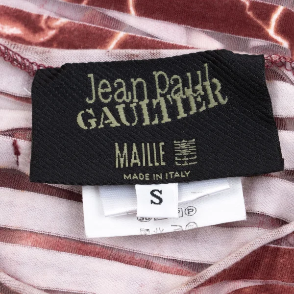 Jean Paul GAULTIER MAILLE FEMME Gargoyle Printed See-through Tops K-162482_020