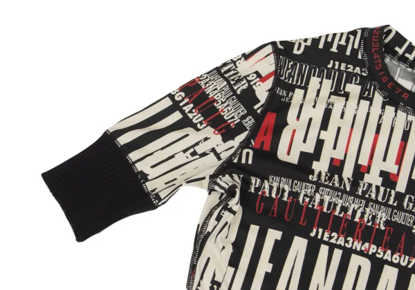 Jean Paul GAULTIER FEMME Typography Printed Ribbed Sleeve T-shirt K-162484_006