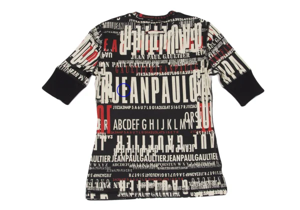 Jean Paul GAULTIER FEMME Typography Printed Ribbed Sleeve T-shirt K-162484_009