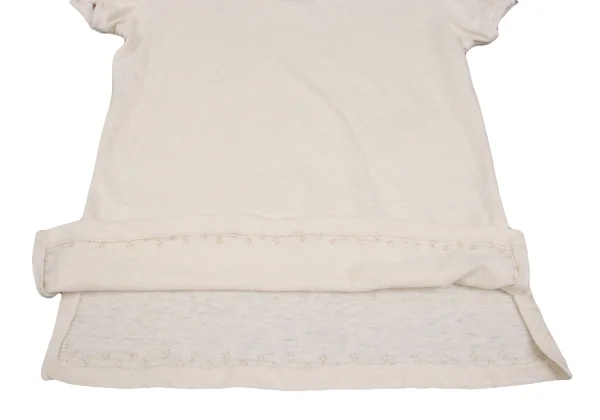 Jean Paul GAULTIER FEMME Hemp Cotton Leaf Embroidery T-shirt K-162485_010