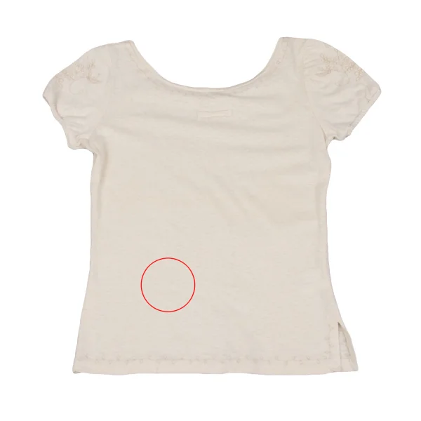 Jean Paul GAULTIER FEMME Hemp Cotton Leaf Embroidery T-shirt K-162485_011