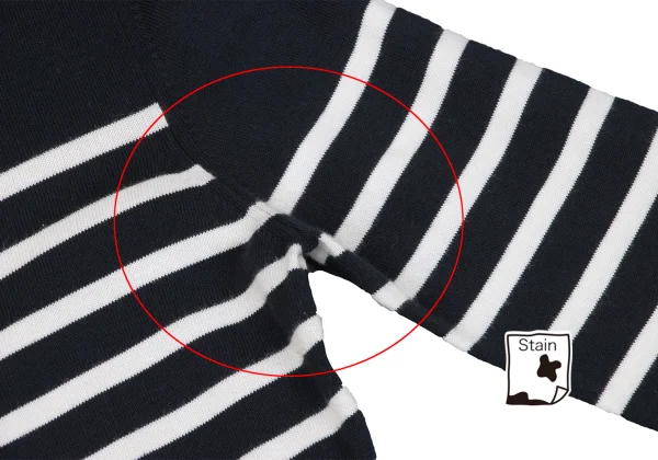 Jean Paul GAULTIER FEMME Stretch Boat Neck Striped Knit Top K-162487_005