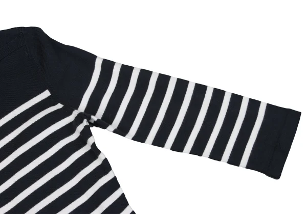 Jean Paul GAULTIER FEMME Stretch Boat Neck Striped Knit Top K-162487_007