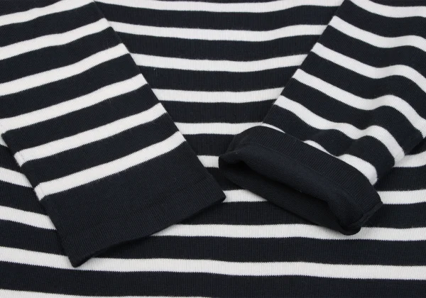 Jean Paul GAULTIER FEMME Stretch Boat Neck Striped Knit Top K-162487_008