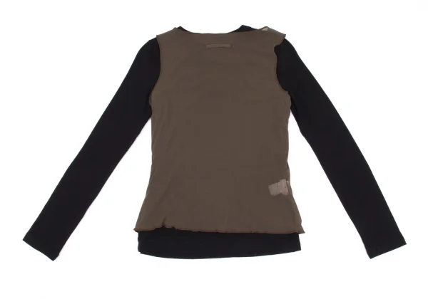 Jean Paul GAULTIER FEMME Sequin Logo Mesh Layered T-shirt K-162488_016