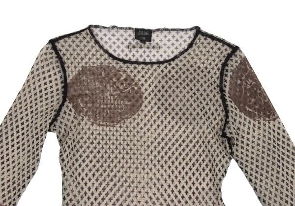 Jean Paul GAULTIER FEMME Patterned Mesh T Shirt K-162489_003