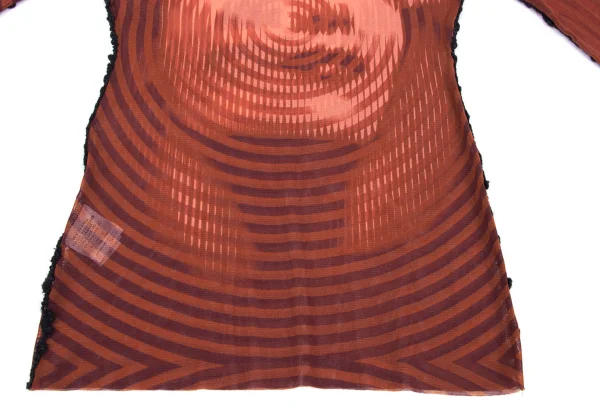Jean Paul GAULTIER FEMME Psychedelic Face Printed Mesh T-shirt K-162490_009