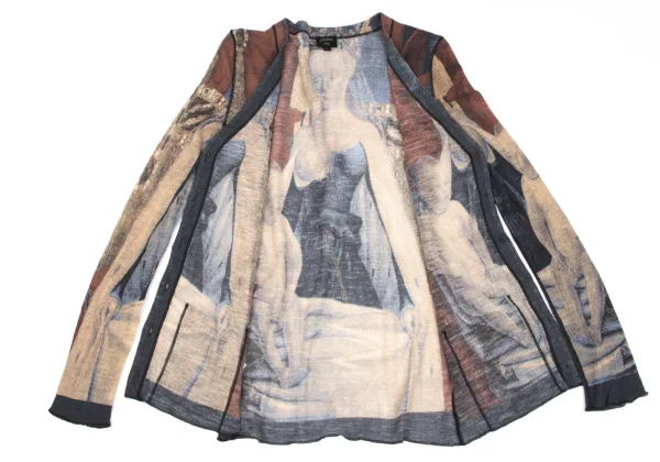 Jean Paul GAULTIER FEMME Maria Print Wool Knit Cardigan K-162493_014