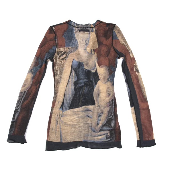 Jean Paul GAULTIER FEMME Maria Print Wool Knit Cardigan K-162493_015