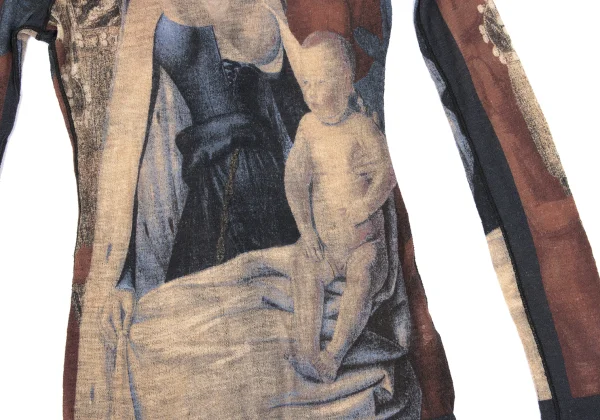 Jean Paul GAULTIER FEMME Maria Print Wool Knit Cardigan K-162493_016