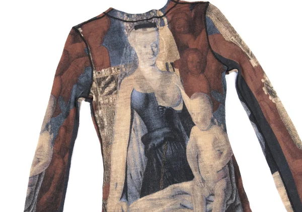 Jean Paul GAULTIER FEMME Maria Print Wool Knit Cardigan K-162493_017