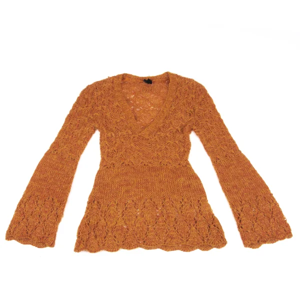 Jean Paul GAULTIER FEMME Nylon Wool V-neck Knit K-162495_002