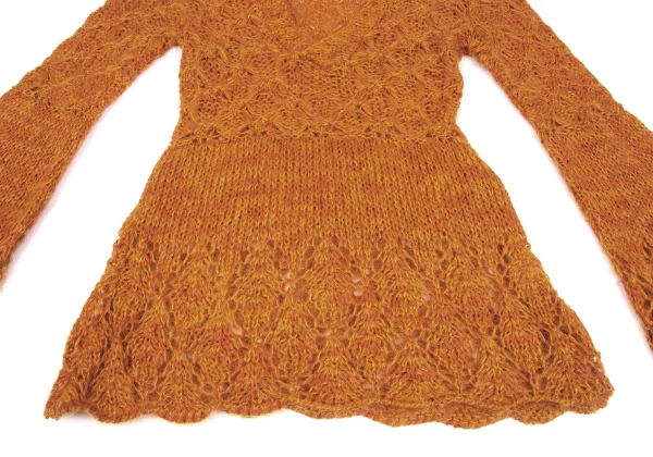 Jean Paul GAULTIER FEMME Nylon Wool V-neck Knit K-162495_007