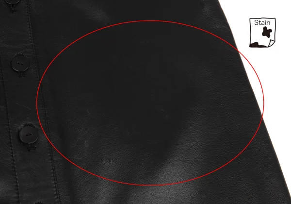 Jean Paul GAULTIER FEMME Front Button Lamb Leather Skirt K-162499_004