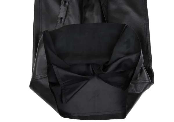 Jean Paul GAULTIER FEMME Front Button Lamb Leather Skirt K-162499_010