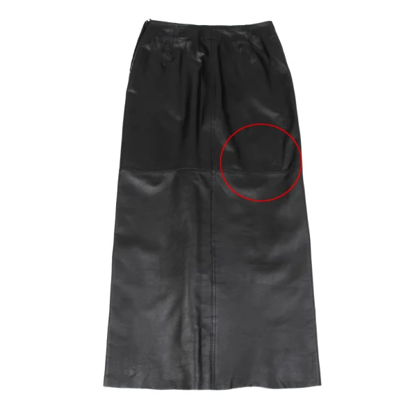 Jean Paul GAULTIER FEMME Front Button Lamb Leather Skirt K-162499_011