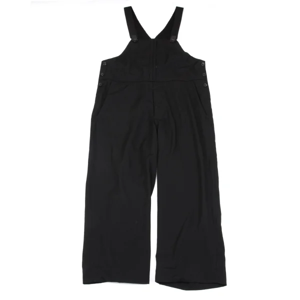 Yohji Yamamoto POUR HOMME Wool Gaba Overalls Black 1 K-162501_001