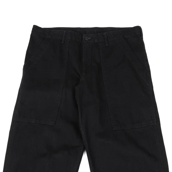 BLACK Scandal Yohji Yamamoto Hem Zip Baker Denim Pants K-162521_002