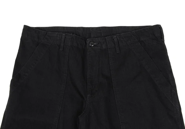 BLACK Scandal Yohji Yamamoto Hem Zip Baker Denim Pants K-162521_003