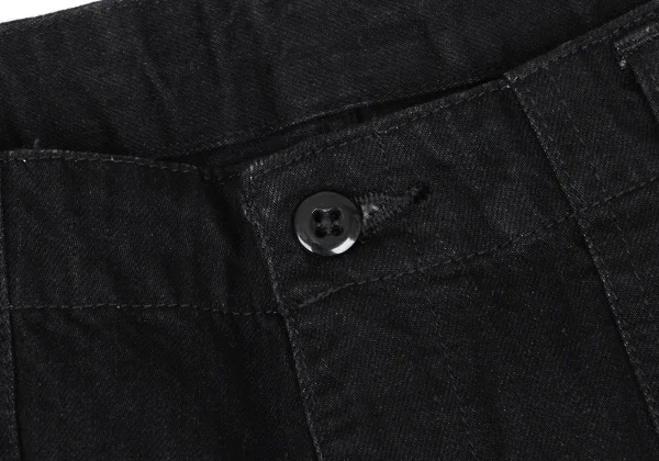 BLACK Scandal Yohji Yamamoto Hem Zip Baker Denim Pants K-162521_004