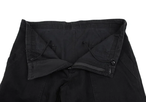 BLACK Scandal Yohji Yamamoto Hem Zip Baker Denim Pants K-162521_006