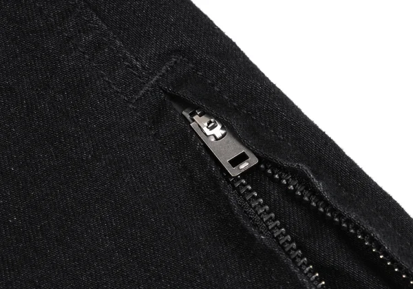 BLACK Scandal Yohji Yamamoto Hem Zip Baker Denim Pants K-162521_009