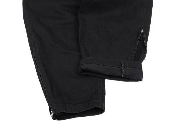BLACK Scandal Yohji Yamamoto Hem Zip Baker Denim Pants K-162521_010