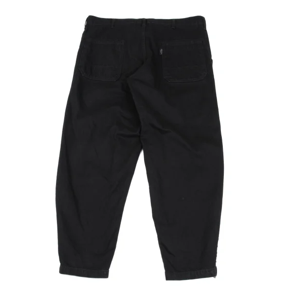 BLACK Scandal Yohji Yamamoto Hem Zip Baker Denim Pants K-162521_011
