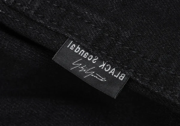 BLACK Scandal Yohji Yamamoto Hem Zip Baker Denim Pants K-162521_013