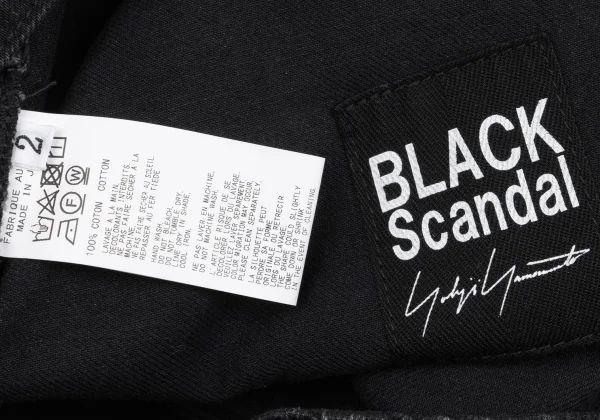 BLACK Scandal Yohji Yamamoto Hem Zip Baker Denim Pants K-162521_015