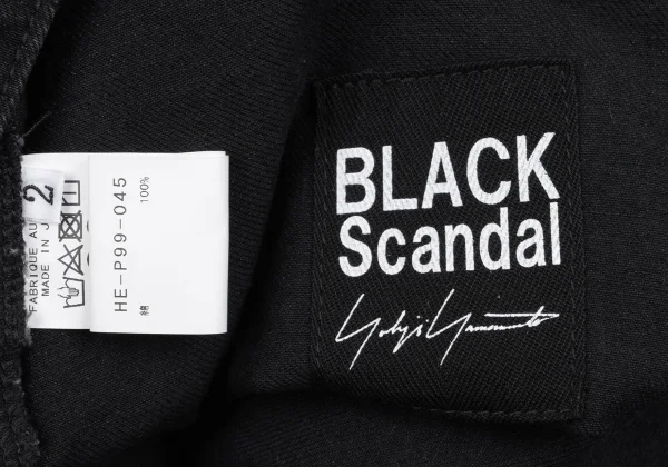BLACK Scandal Yohji Yamamoto Hem Zip Baker Denim Pants K-162521_016