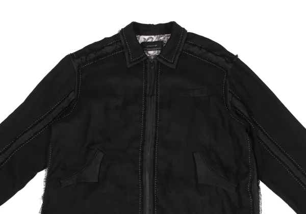 Professor. E Linen Cotton Pasted Clash Blouson K-162522_002