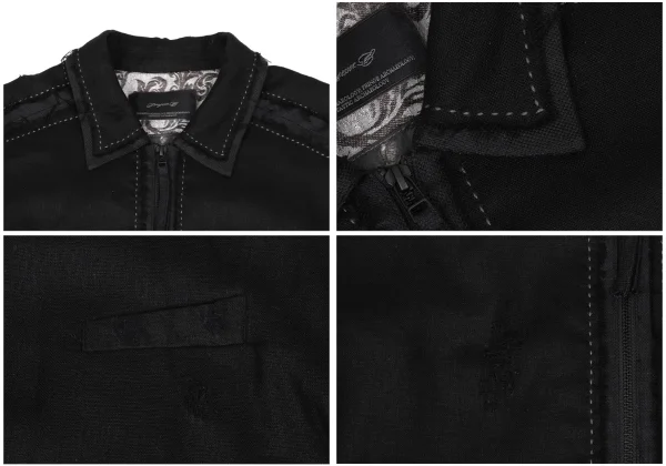 Professor. E Linen Cotton Pasted Clash Blouson K-162522_003