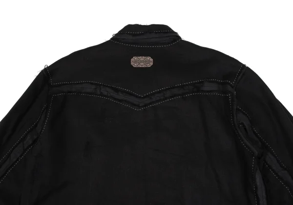 Professor. E Linen Cotton Pasted Clash Blouson K-162522_014