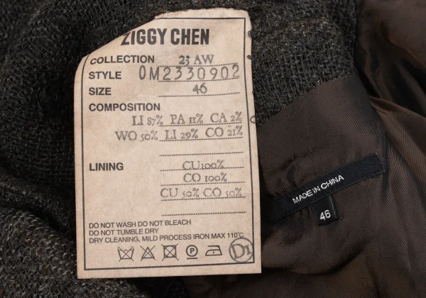 ZIGGY CHEN Pocket Design Heavy Linen Jacket K-162523_018
