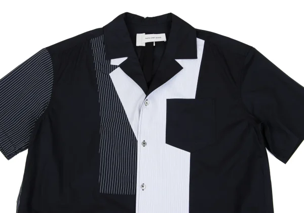 FENG CHEN WANG Cotton Patchwork Open Collar Shirt K-162526_002