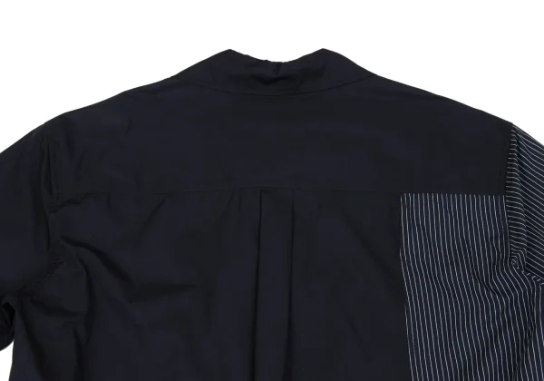 FENG CHEN WANG Cotton Patchwork Open Collar Shirt K-162526_011