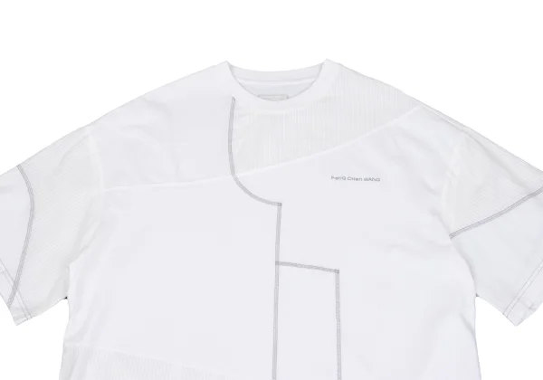 FENG CHEN WANG Logo Embroidery Seam Stitch T Shirt K-162527_002