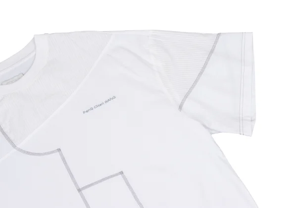 FENG CHEN WANG Logo Embroidery Seam Stitch T Shirt K-162527_007