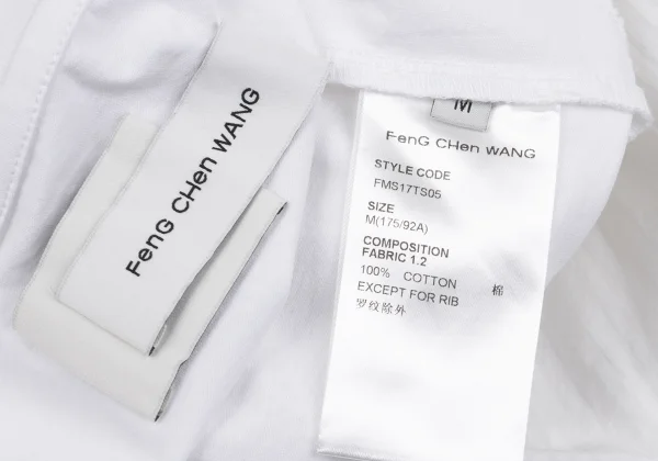 FENG CHEN WANG Logo Embroidery Seam Stitch T Shirt K-162527_013