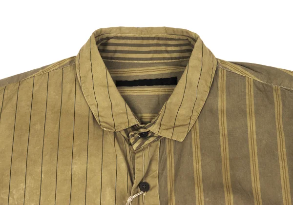 KLASICA Dyed Cotton Stripe Long Shirt K-162528_002