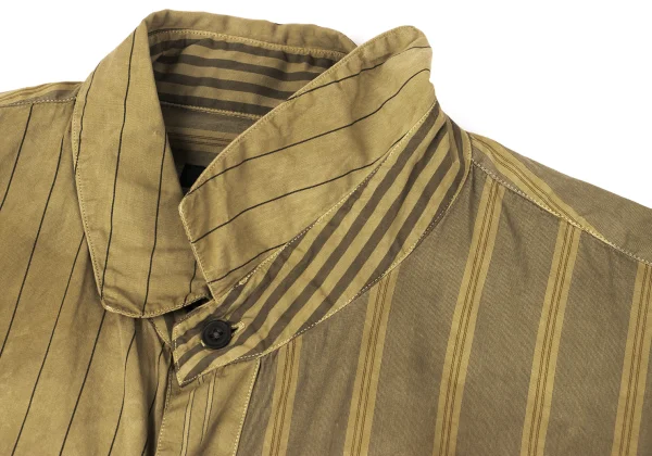 KLASICA Dyed Cotton Stripe Long Shirt K-162528_004