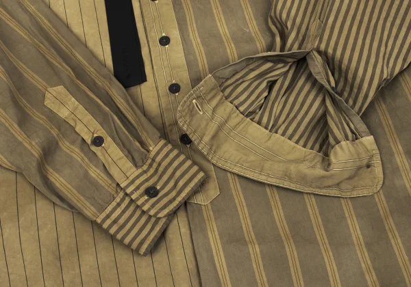 KLASICA Dyed Cotton Stripe Long Shirt K-162528_008